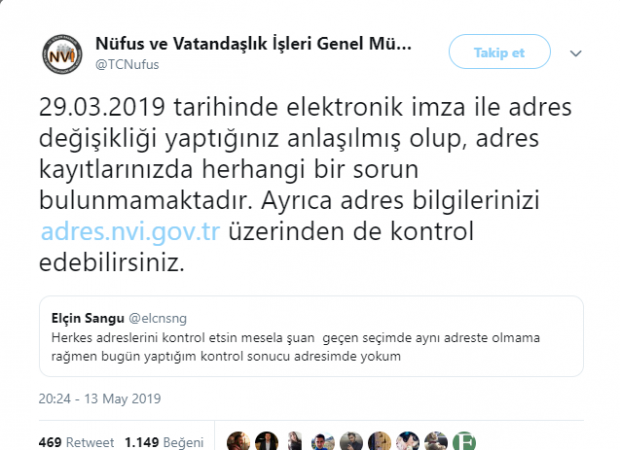 Departamento de População de "fraude de endereço" de Elçin Sangu descoberto!