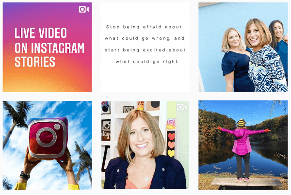 Mantenha seu conteúdo consistente e leve as pessoas ao seu feed por meio de suas histórias do Instagram.