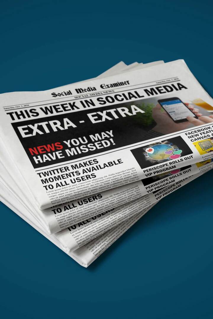 Twitter Moments lança recurso de narrativa para todos: Esta semana nas mídias sociais: examinador de mídias sociais