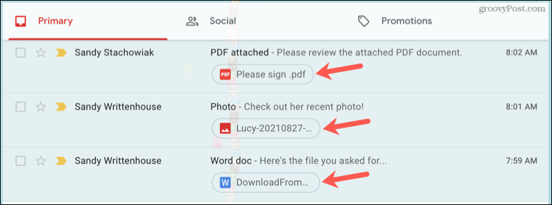 Ver anexos na caixa de entrada do Gmail