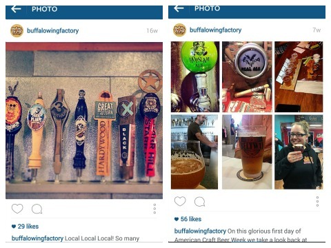 Tanto as cervejarias quanto os restaurantes apóiam-se mutuamente com tomadas de controle, que são um terreno fértil para fotos e etiquetas do Instagram.