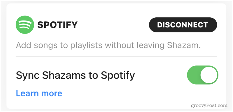 Sincronizar Spotify com Shazam