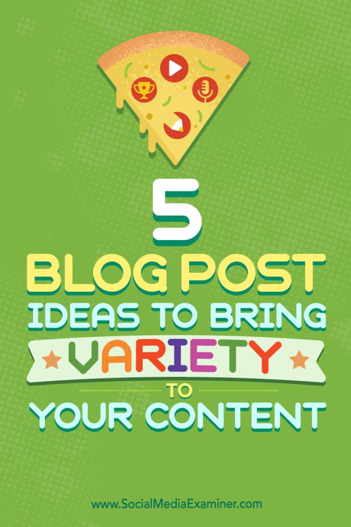 5 ideias de postagens em blogs para agregar variedade ao seu conteúdo: examinador de mídia social