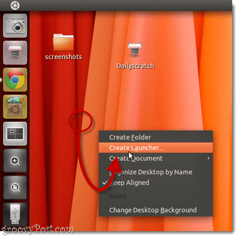 criar lançadores no Ubuntu