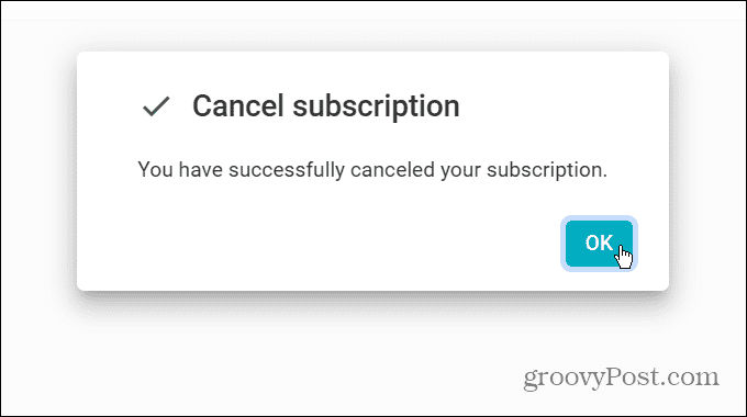 cancelar a assinatura de um aplicativo no Android