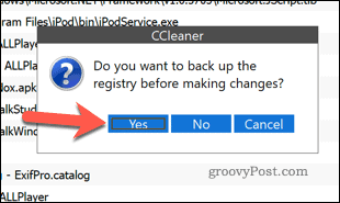 Fazendo backup do Registro do Windows usando CCleaner