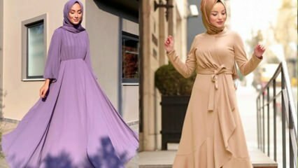 Como combinar vestidos de verão hijab? Modelos de vestido 2020