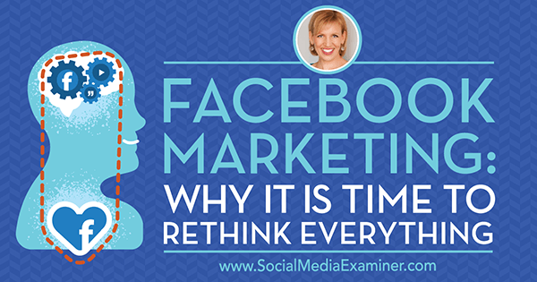 Marketing no Facebook: Por que é hora de repensar tudo, apresentando ideias do visitante no podcast de marketing de mídia social.