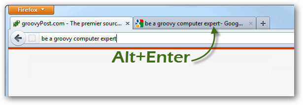 Alt + Enter para abrir novas guias nas pesquisas do Firefox