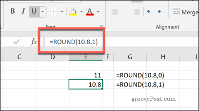 A função ROUND no Excel