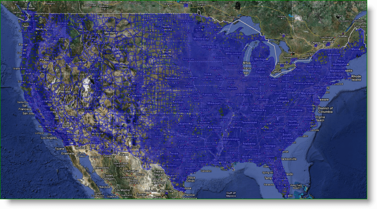 Cobertura do Google Maps Street View nos EUA