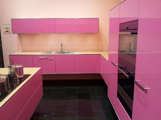 idéias de decoração de cozinha rosa