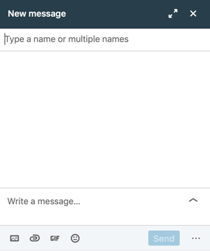 Personalize as mensagens do LinkedIn, etapa 1.