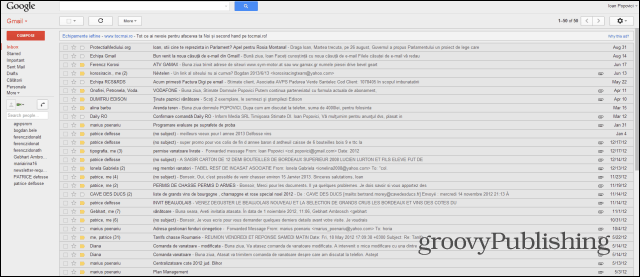 Estilo antigo do Gmail