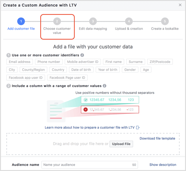 Facebook cria público personalizado com LTV