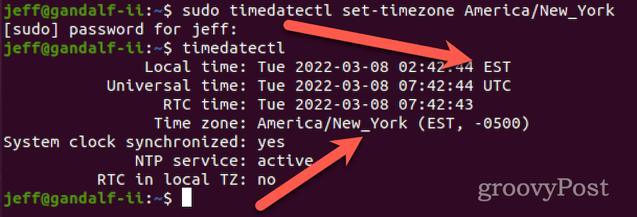 como definir o fuso horário no linux usando timedatectl