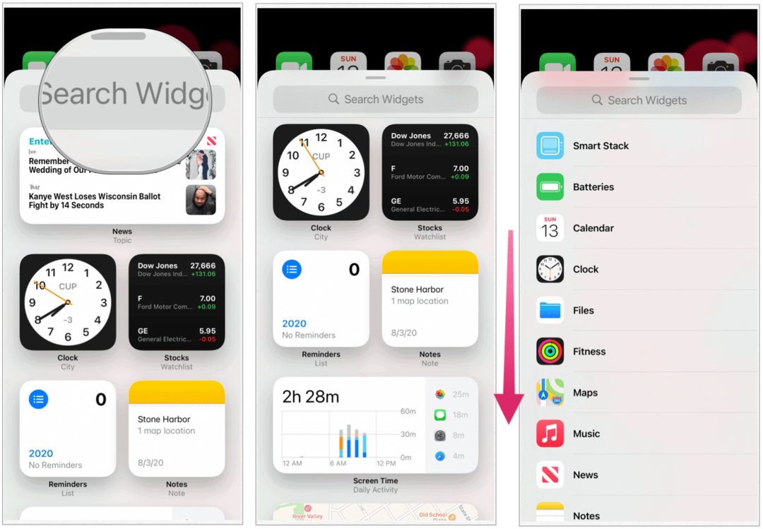 Configuração de widgets iOS 14