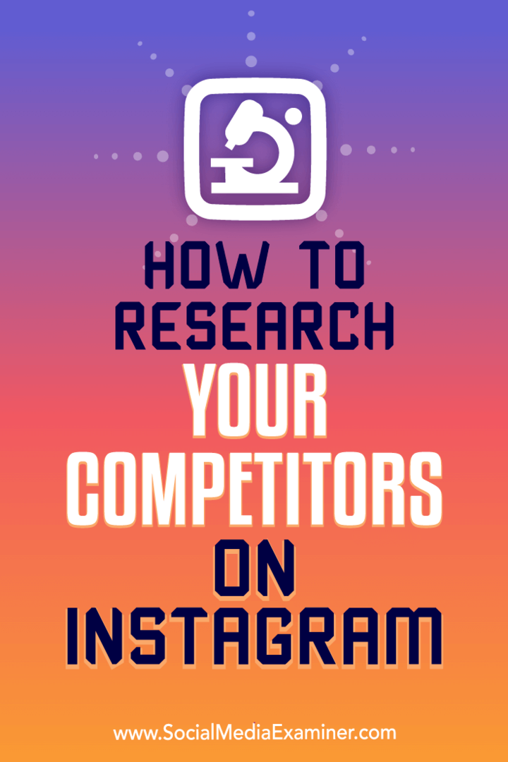 Como pesquisar seus concorrentes no Instagram: examinador de mídia social