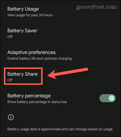 compartilhamento de bateria android