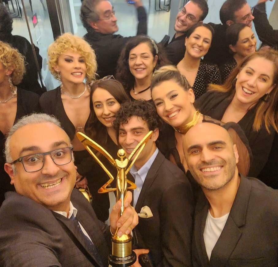 Equipe Güldür Güldür na cerimônia de premiação Golden Butterfly