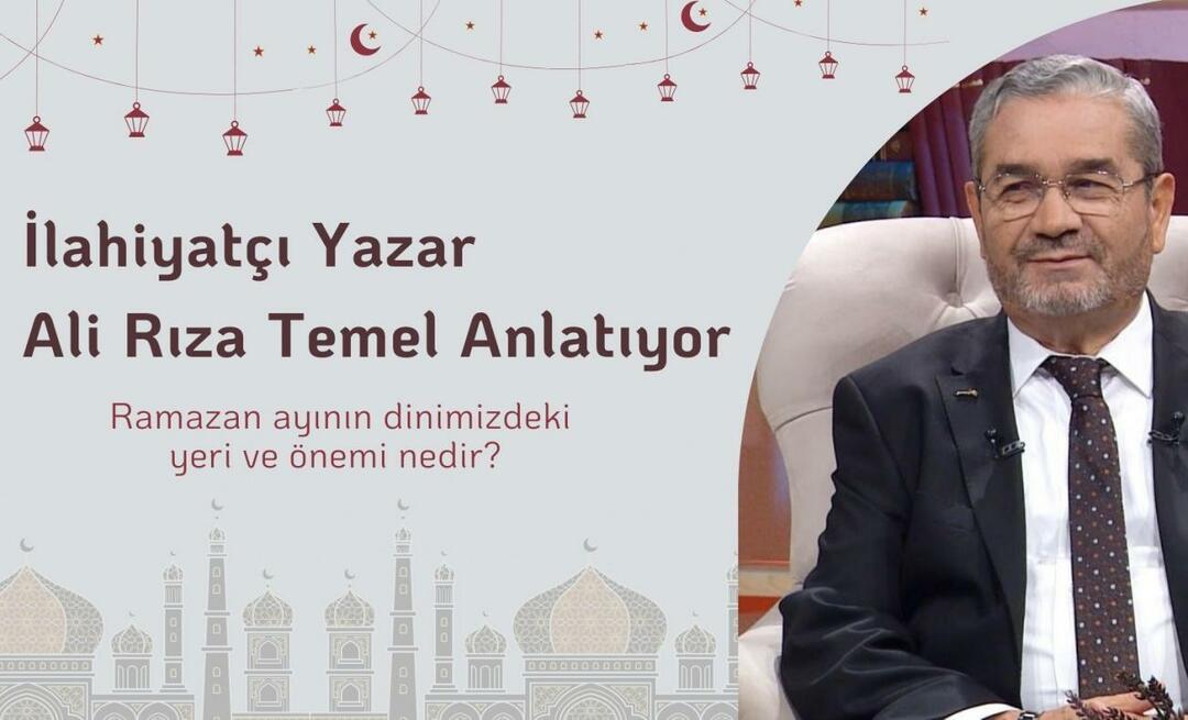 Qual é o lugar e a importância do Ramadã em nossa religião? Teólogo Escritor Ali Rıza Temel com sua narração...