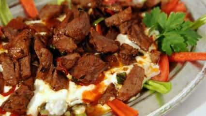 Como fazer o kebab Ali Nazik mais fácil? Gaziantep