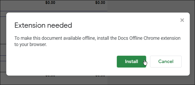 próxima instalação addon usar google docs offline
