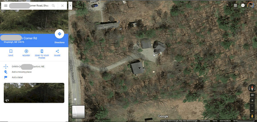área rural do google maps