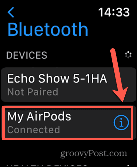 airpods conectados ao apple watch
