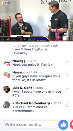 Na BlizzCon, Newegg hospeda uma transmissão ao vivo do Facebook sobre a construção de um PC pronto para VR.