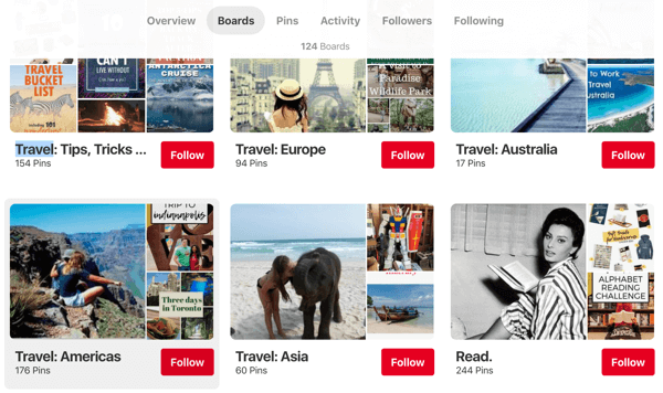 Dicas sobre como melhorar seu alcance no Pinterest, exemplo 1, conselhos de viagem Endless Bliss, conselhos de viagens do Pinterest região organizada