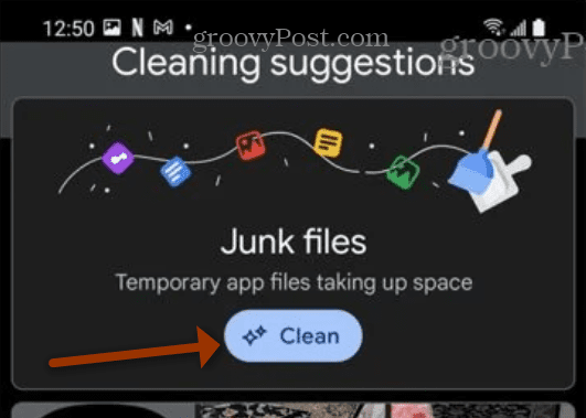 Arquivos lixo do google app