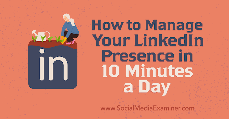 Como gerenciar sua presença no LinkedIn em 10 minutos por dia: examinador de mídia social