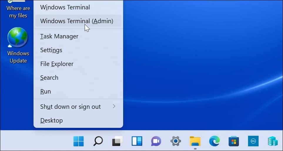 Admin de Terminal do Windows