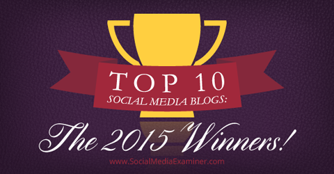 principais blogs de mídia social dos vencedores de 2015