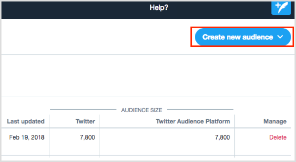 Twitter Ads Audience Manager