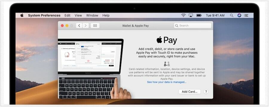 macOS adiciona Apple Pay