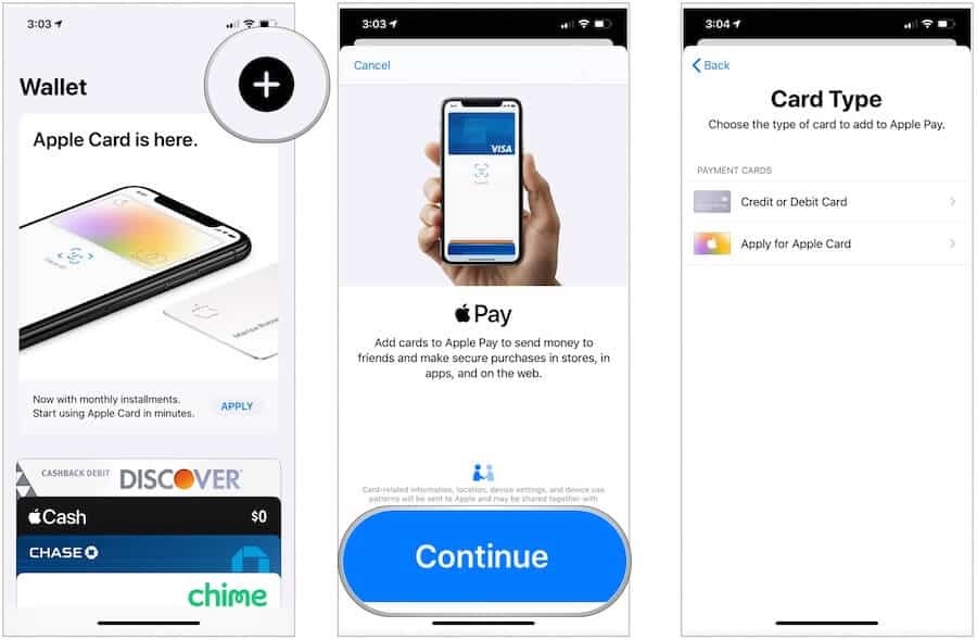 Apple Pay configurado no iPhone