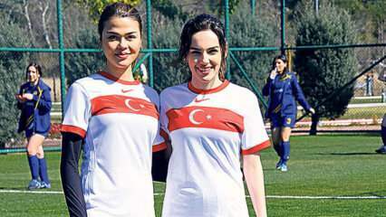 Yağmur Tanrısevsin e Aslıhan Karalar jogaram uma partida especial com a Seleção Feminina de Futebol!