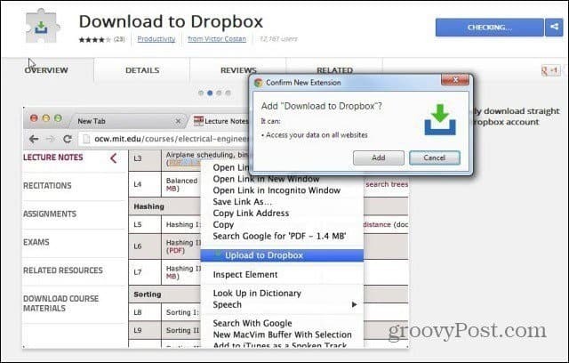 Carregar arquivos da Web diretamente para o Dropbox da Web