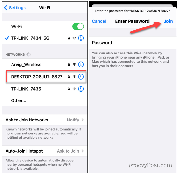 conecte o iPhone ao Windows 11 Hotspot