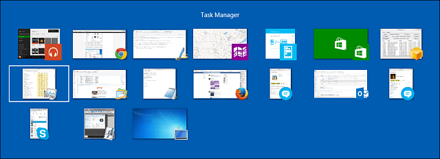 Alternar tarefas para desktop e moderno