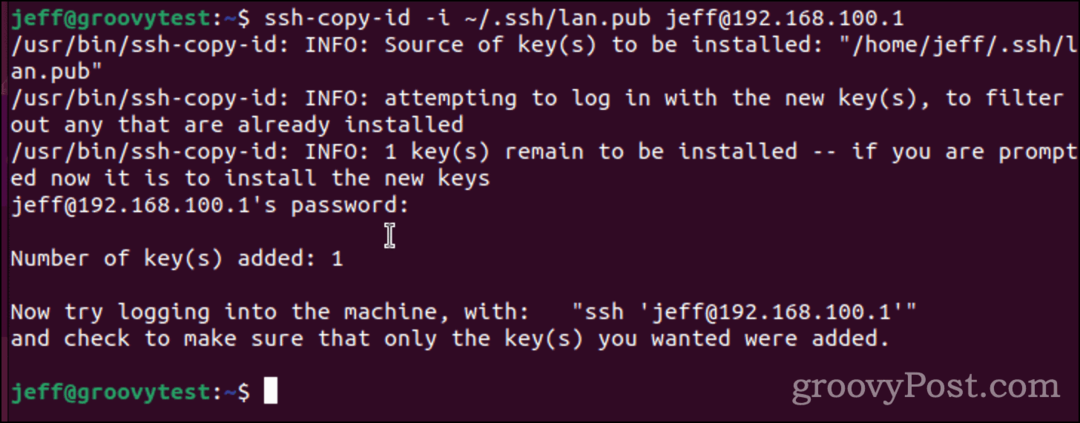 Copiando sua chave SSH