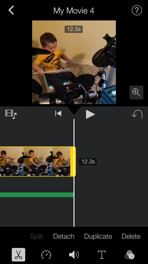 editando a duração do clipe no imovie