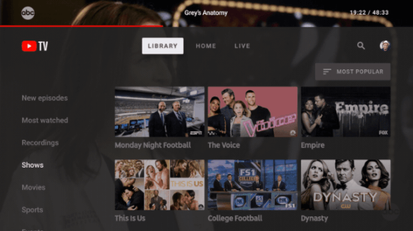 A partir desta semana, os espectadores do YouTube poderão transmitir TV ao vivo por meio dos novos aplicativos do YouTube TV para dispositivos Android TV e para a família de dispositivos Xbox One.