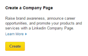 LinkedIn criar página da empresa