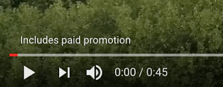 texto de promoção paga do youtube