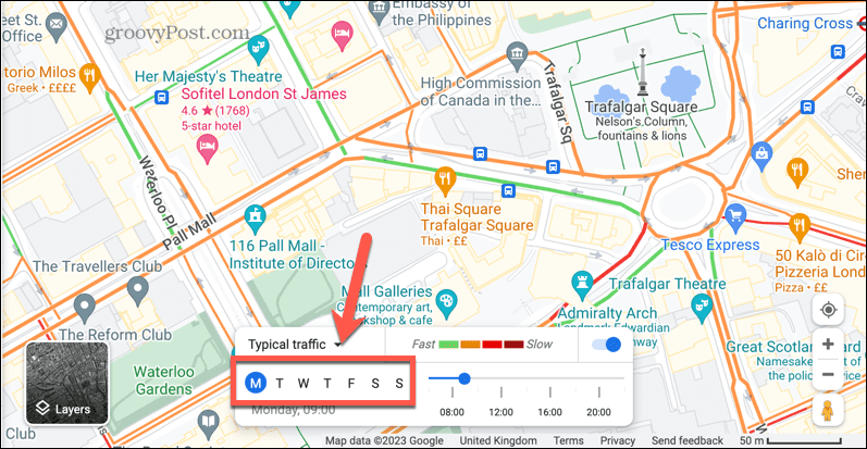 google maps dia típico de trânsito