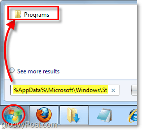 acesse a pasta do menu Iniciar no menu Iniciar do Windows 7