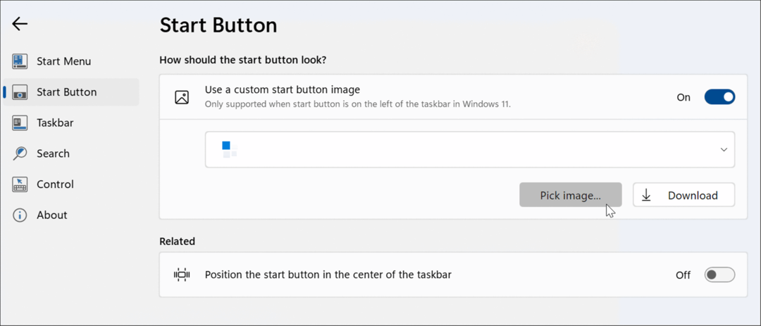 importe o menu iniciar e a barra de tarefas do Windows 11 com o Start11